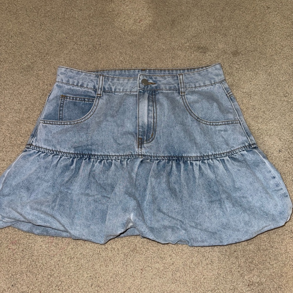 Denim Boutique Bubble Skirt